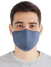 Load image into Gallery viewer, Fabric Face Mask Washable with Carbon Filter PM2.5 - Reusable Cloth Face Masks - Chambray Navy
