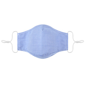 Fabric Face Mask Washable with Carbon Filter PM2.5 - Reusable Cloth Face Masks - Tiny Checks Navy