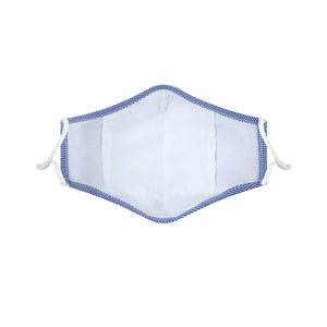 Fabric Face Mask Washable with Carbon Filter PM2.5 - Reusable Cloth Face Masks - Tiny Checks Navy