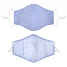 Load image into Gallery viewer, Fabric Face Mask Washable with Carbon Filter PM2.5  - Stripe Blue
