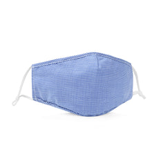 Load image into Gallery viewer, Fabric Face Mask Washable with Carbon Filter PM2.5 - Reusable Cloth Face Masks - Tiny Checks Navy
